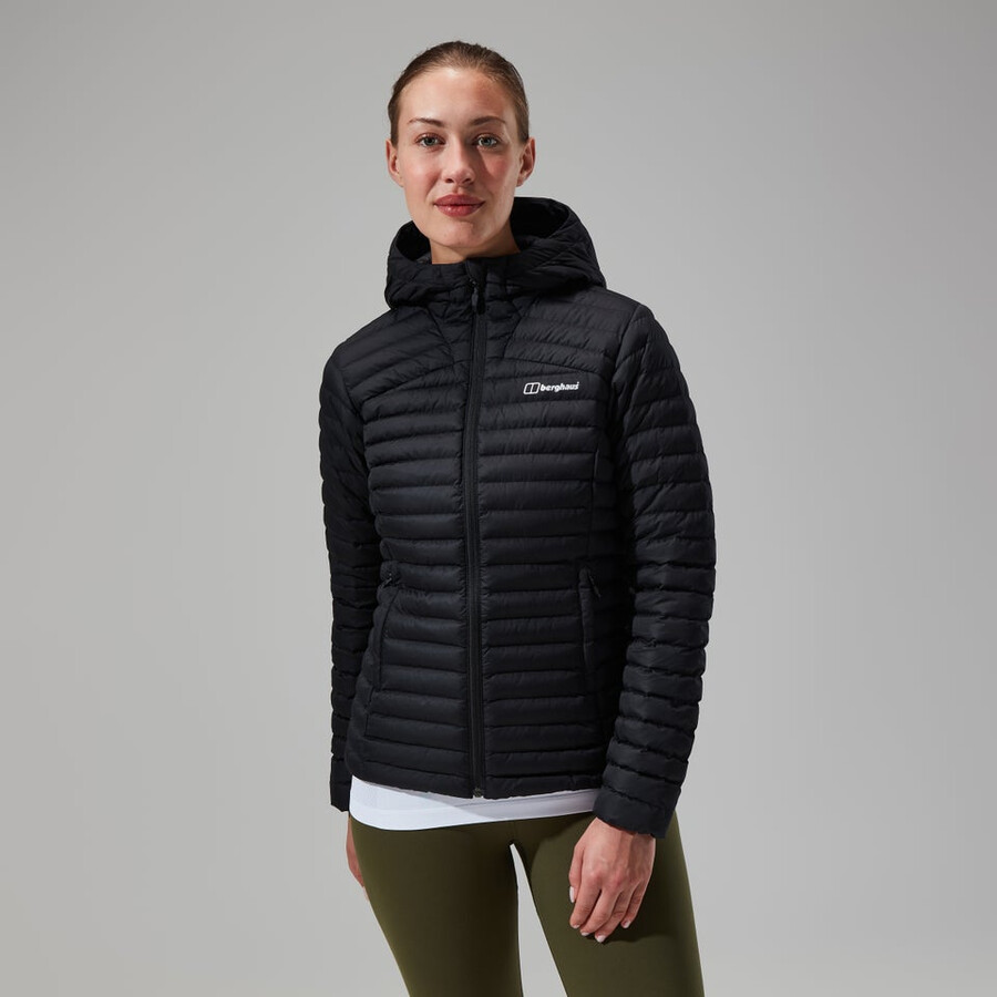 damen nula micro jacke - black die berghaus