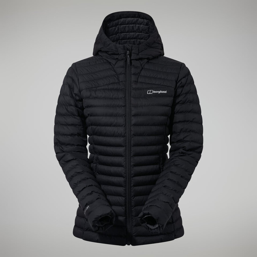 damen nula micro jacke - black die berghaus