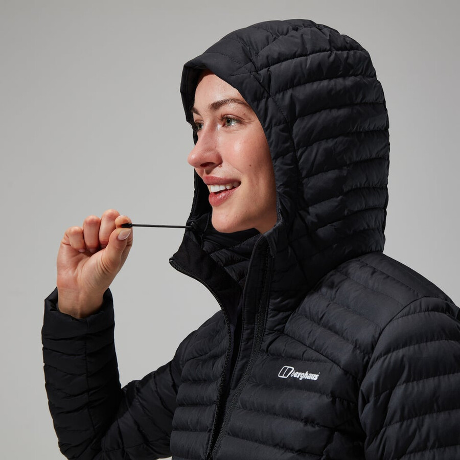 damen nula micro jacke - black die berghaus