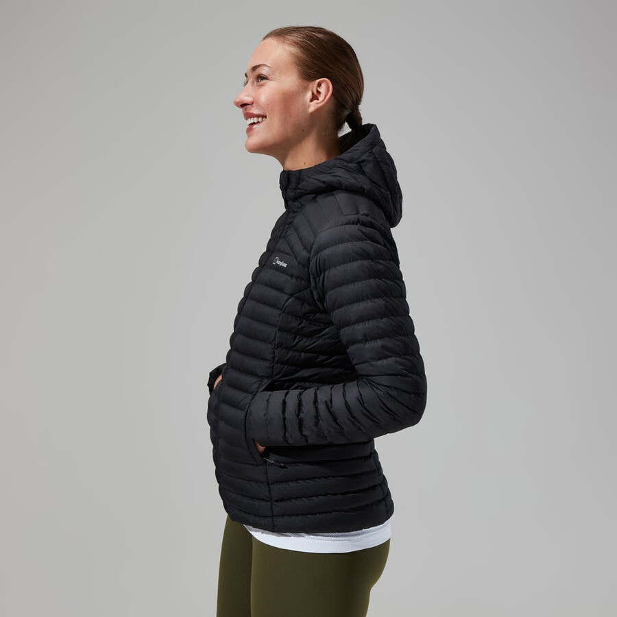 damen nula micro jacke - black die berghaus