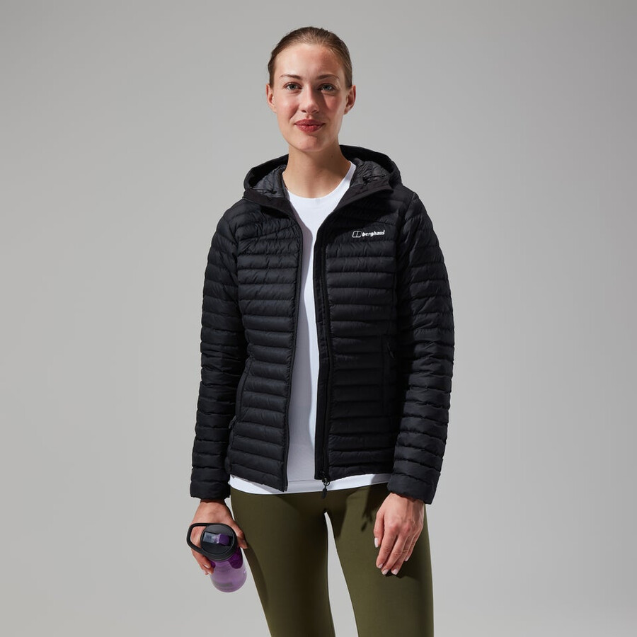 damen nula micro jacke - black die berghaus