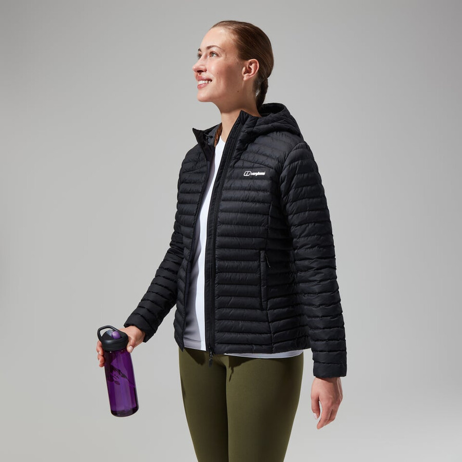damen nula micro jacke - black die berghaus