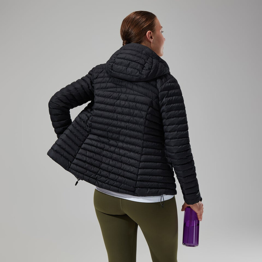 damen nula micro jacke - black die berghaus