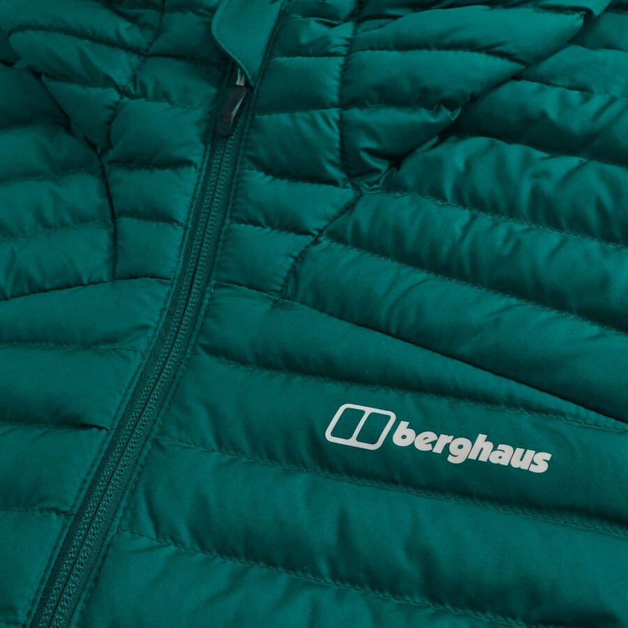 damen nula micro synthetisch isolierte jacke - grün berghaus