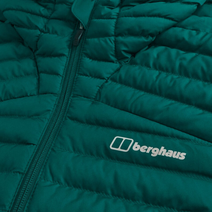 damen nula micro synthetisch isolierte jacke - grün berghaus
