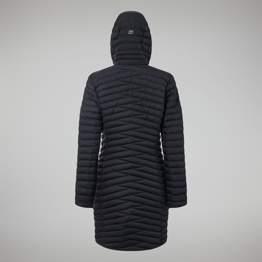 damen nula micro jacke lang schwarz berghaus
