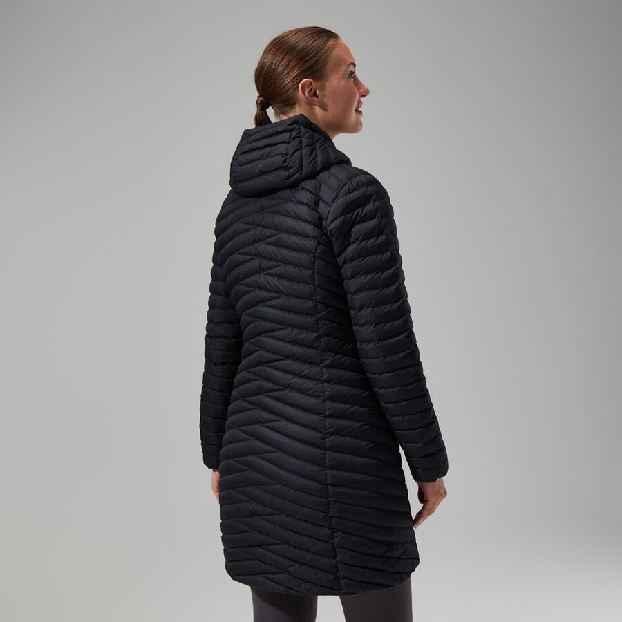 damen nula micro jacke lang schwarz berghaus