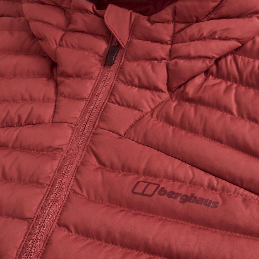 damen nula micro synthetische lange isolierte jacke - rot berghaus