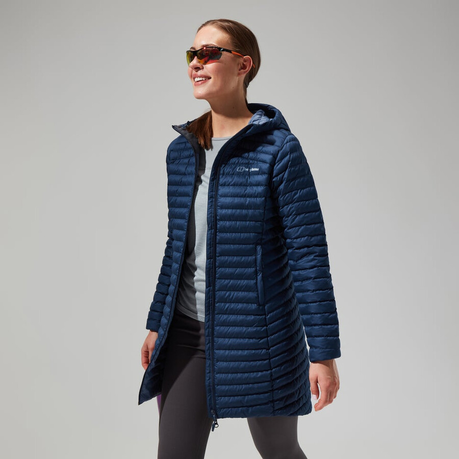 damen nula micro jacke langer - dark blue berghaus