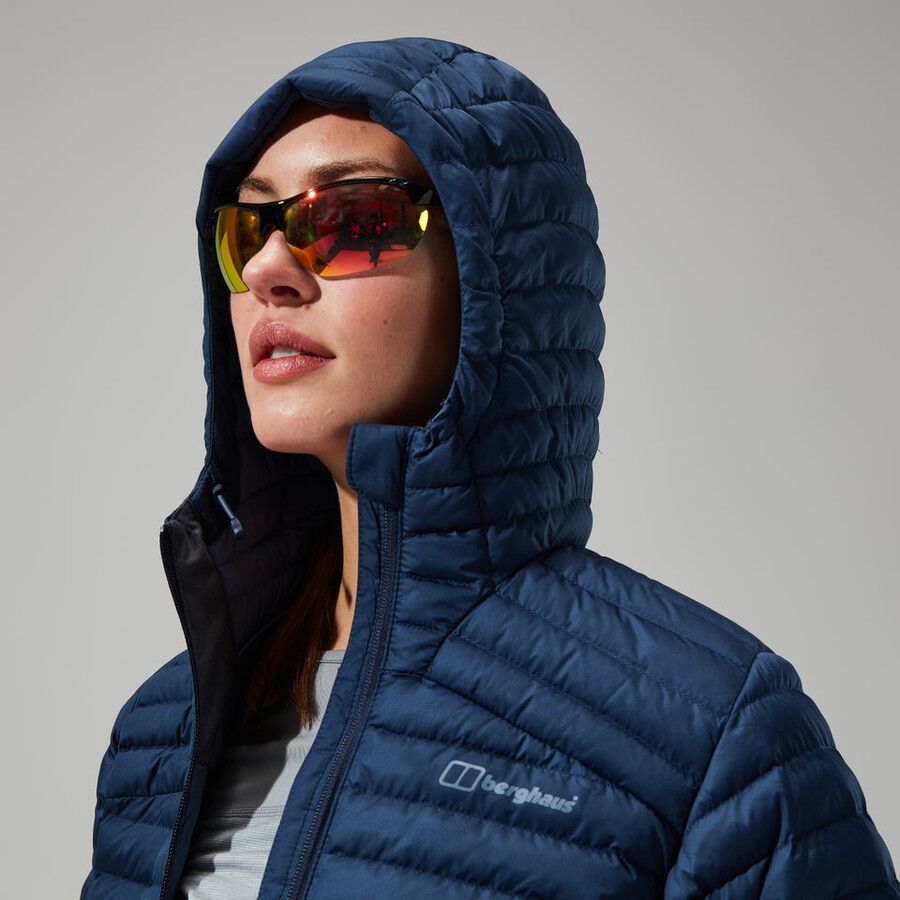 damen nula micro jacke langer - dark blue berghaus