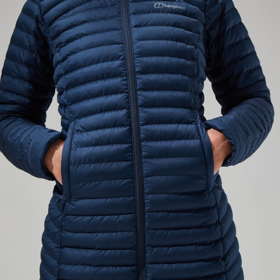 damen nula micro jacke langer - dark blue berghaus