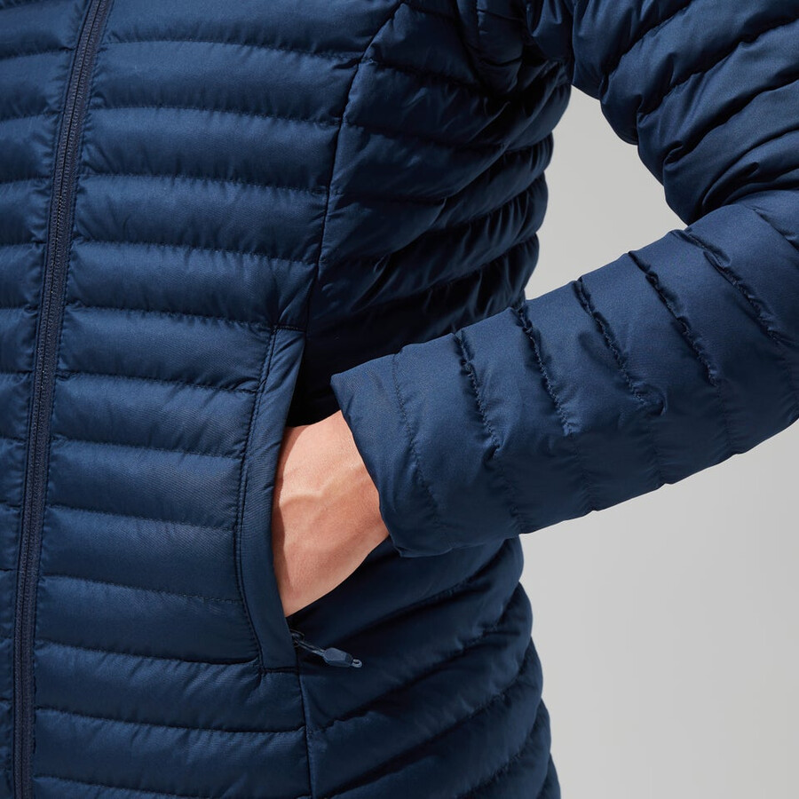 damen nula micro jacke langer - dark blue berghaus