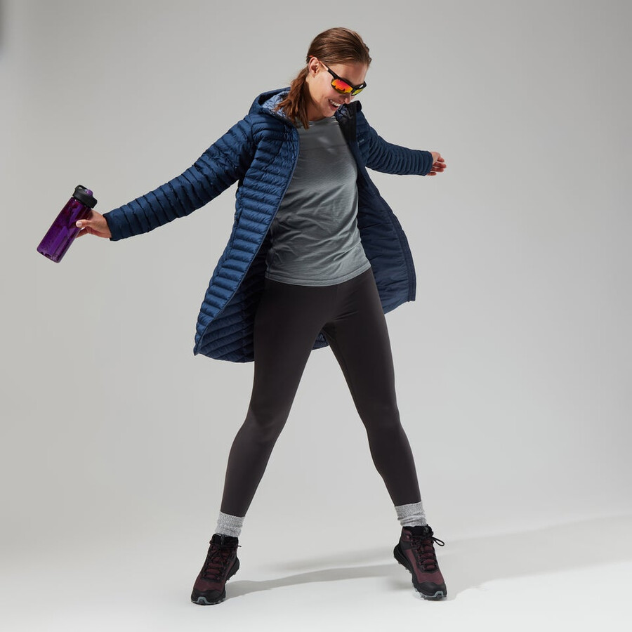 damen nula micro jacke langer - dark blue berghaus