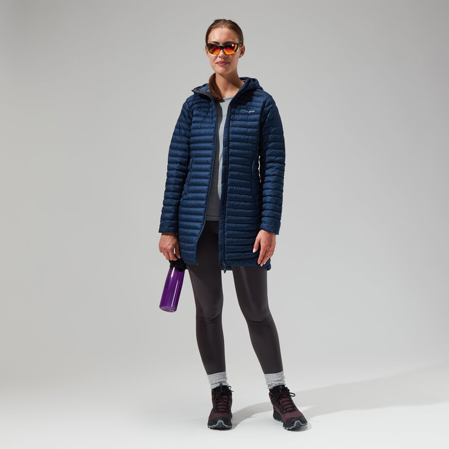 damen nula micro jacke langer - dark blue berghaus