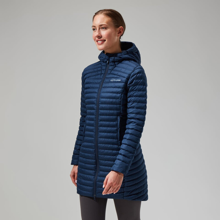 damen nula micro jacke langer - dark blue berghaus
