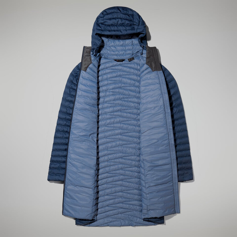damen nula micro jacke langer - dark blue berghaus