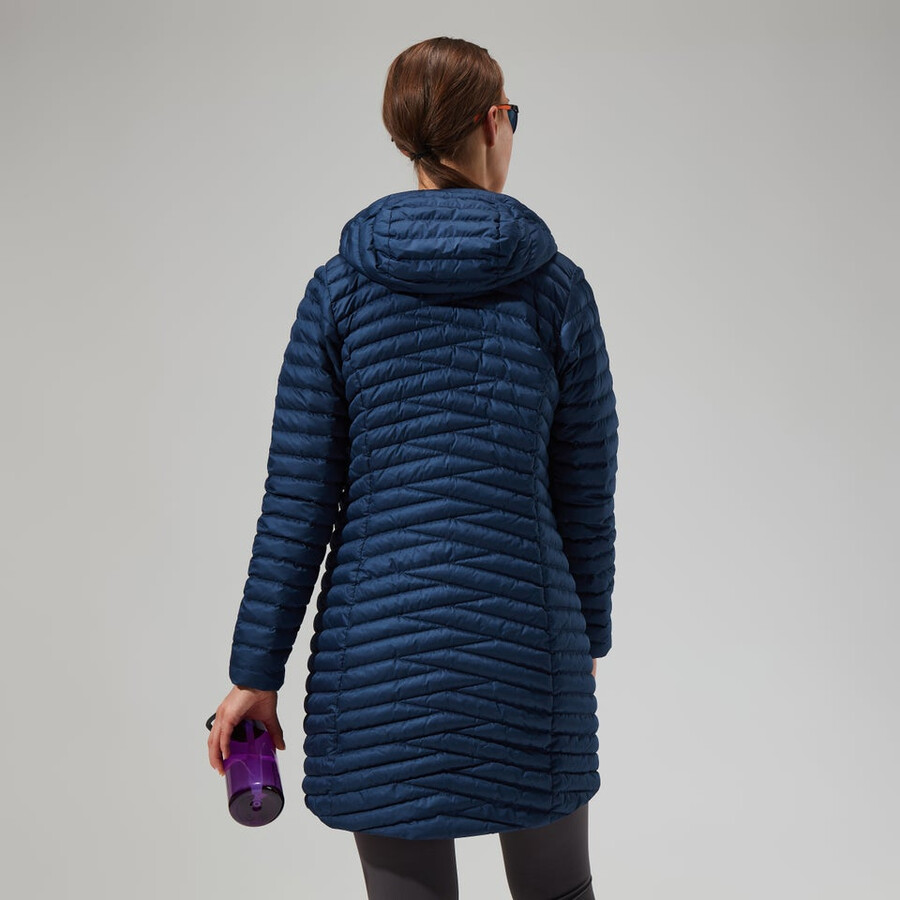 damen nula micro jacke langer - dark blue berghaus