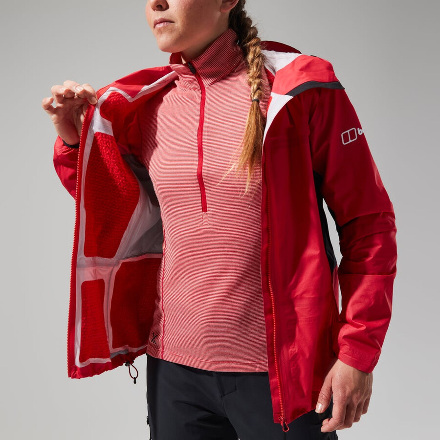 women s mtn guide hyper-alpha-jacke - rotschwarz berghaus