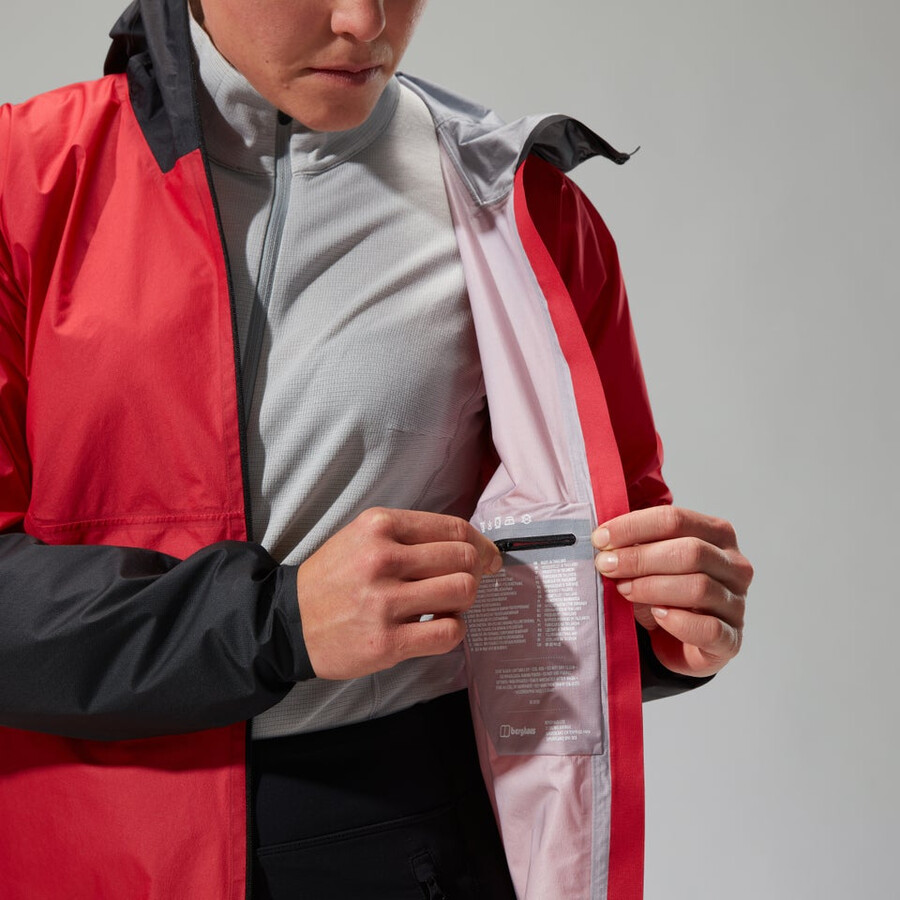 women s mtn guide hyper lt jacke - rotschwarz berghaus