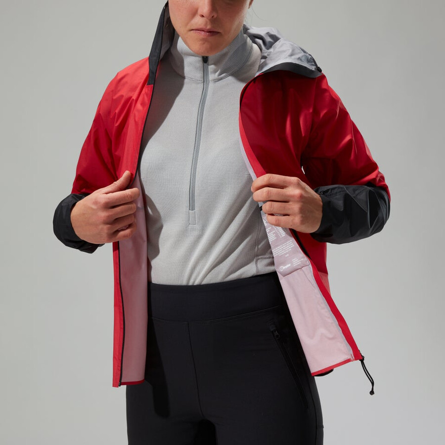 women s mtn guide hyper lt jacke - rotschwarz berghaus