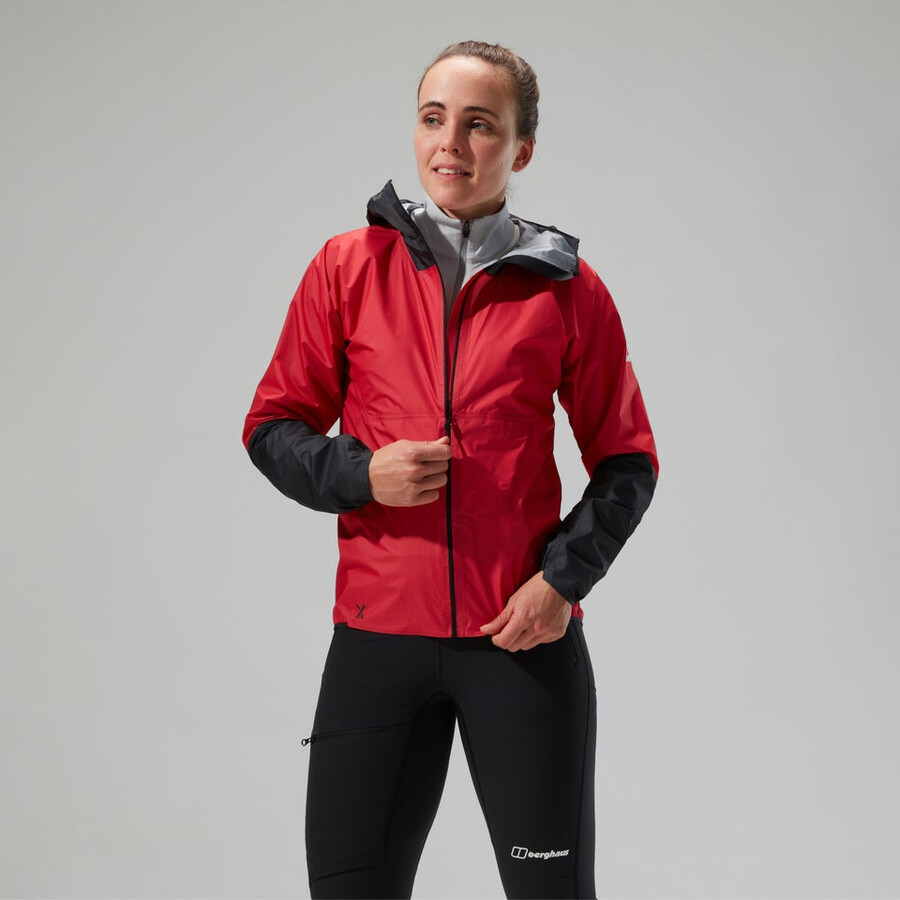 women s mtn guide hyper lt jacke - rotschwarz berghaus