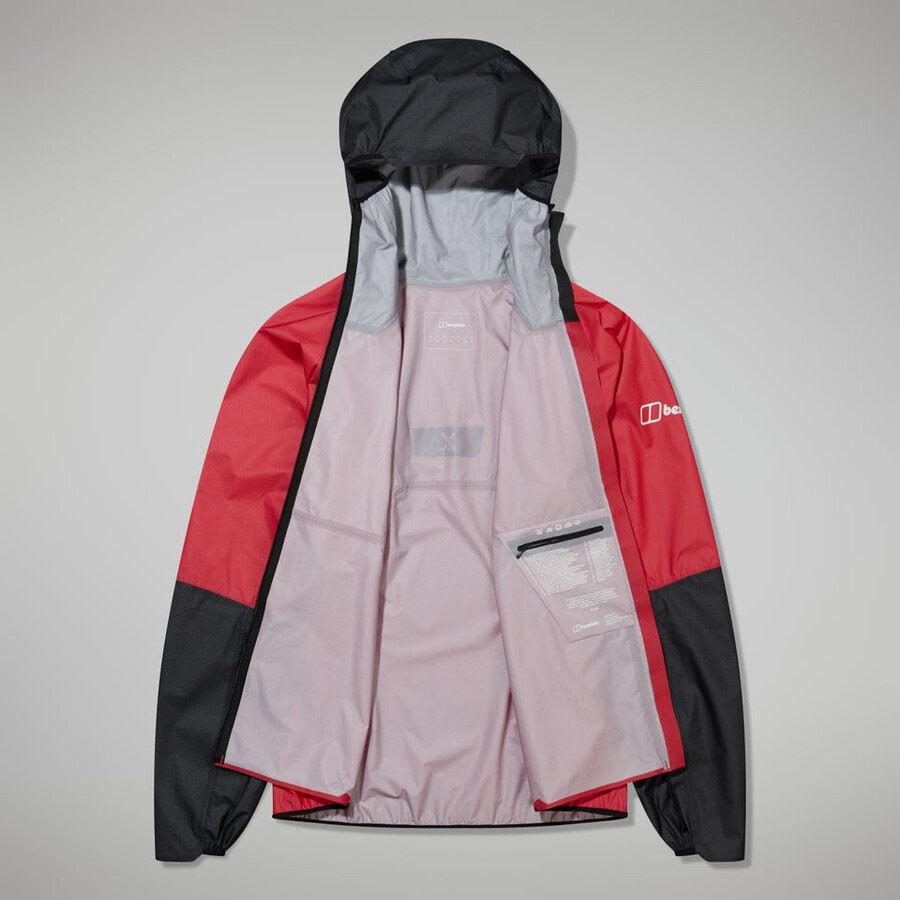 women s mtn guide hyper lt jacke - rotschwarz berghaus