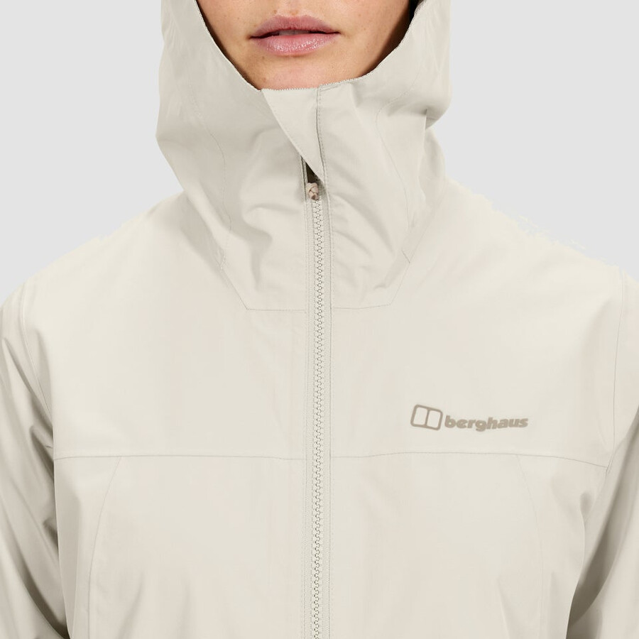women s deluge pro 3.0-wasserdichte jacke - grau berghaus