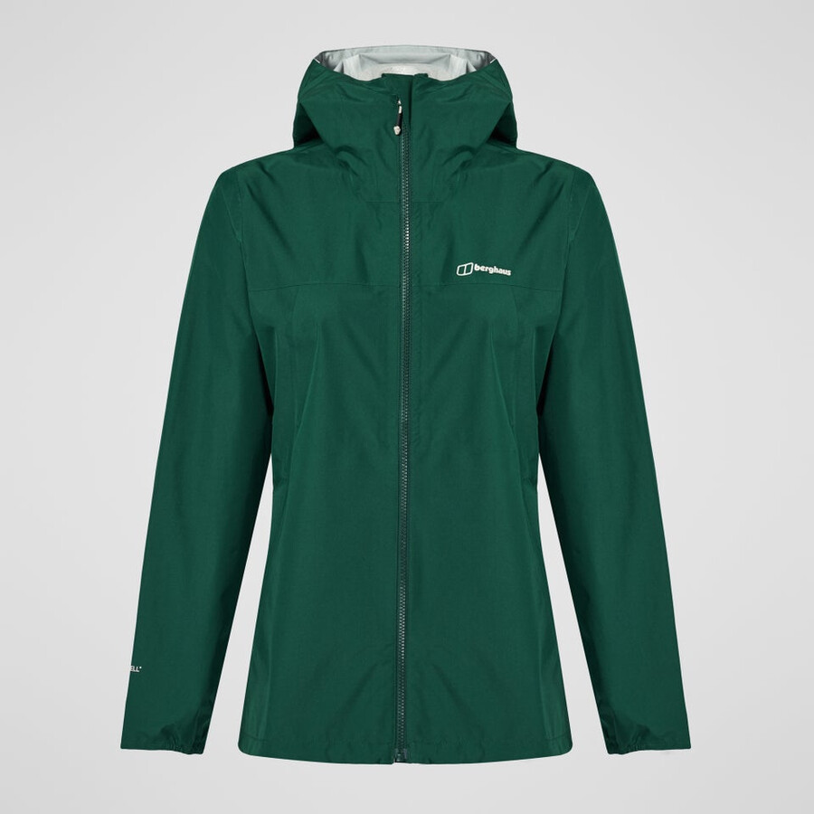 women s deluge pro 3.0-wasserdichte jacke - grün berghaus