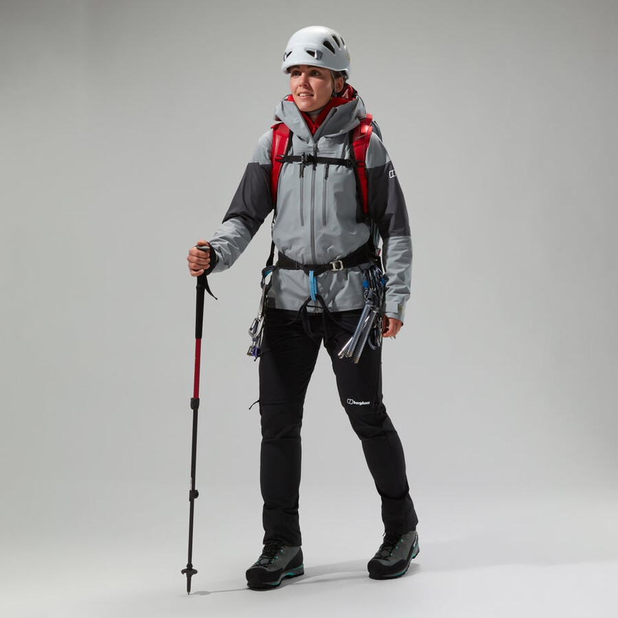 women s mtn guide alpine pro gore-tex-jacke - grau berghaus