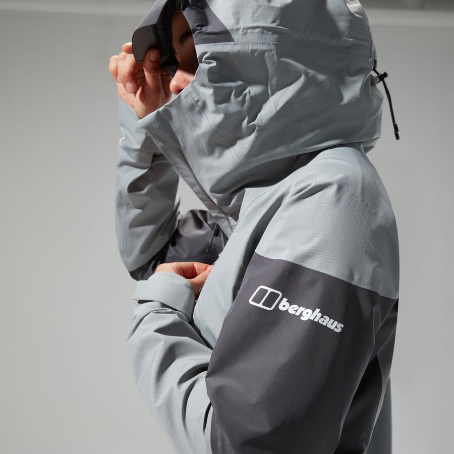 women s mtn guide alpine pro gore-tex-jacke - grau berghaus