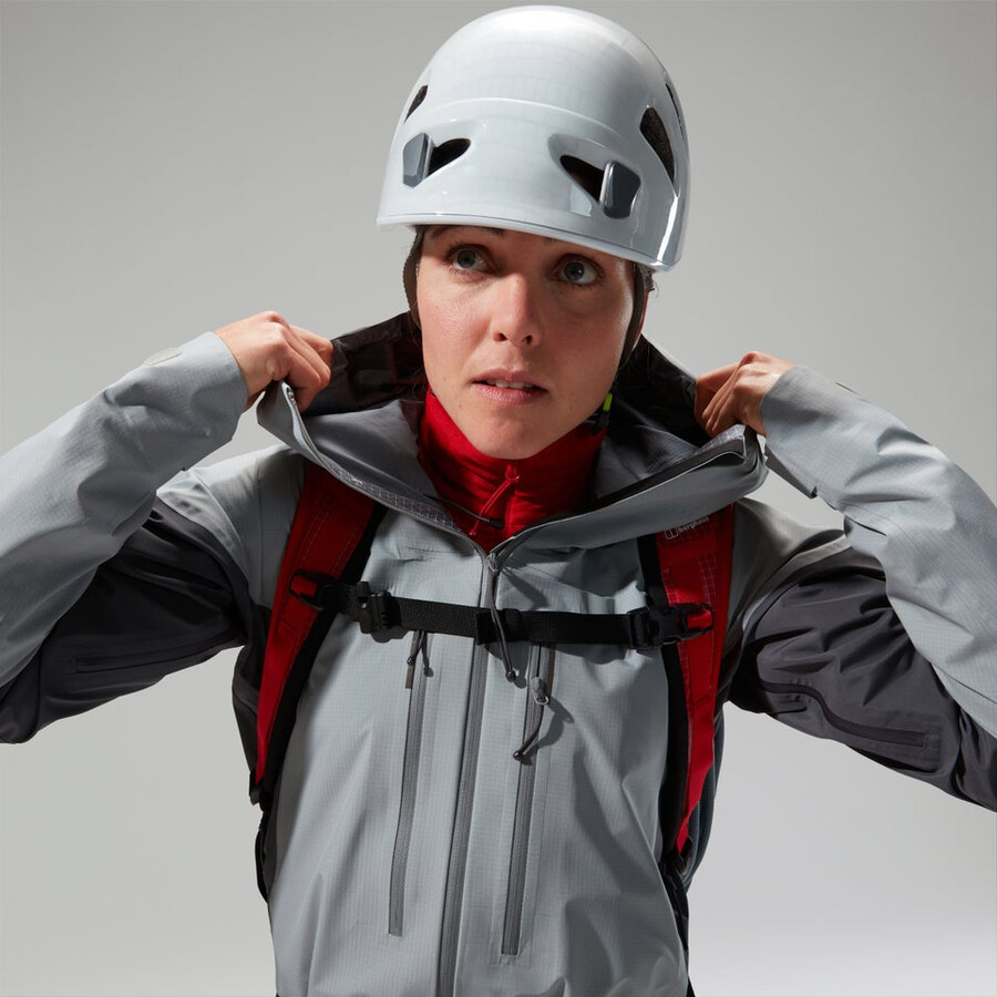 women s mtn guide alpine pro gore-tex-jacke - grau berghaus