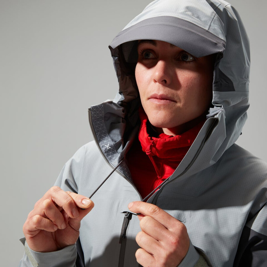women s mtn guide alpine pro gore-tex-jacke - grau berghaus