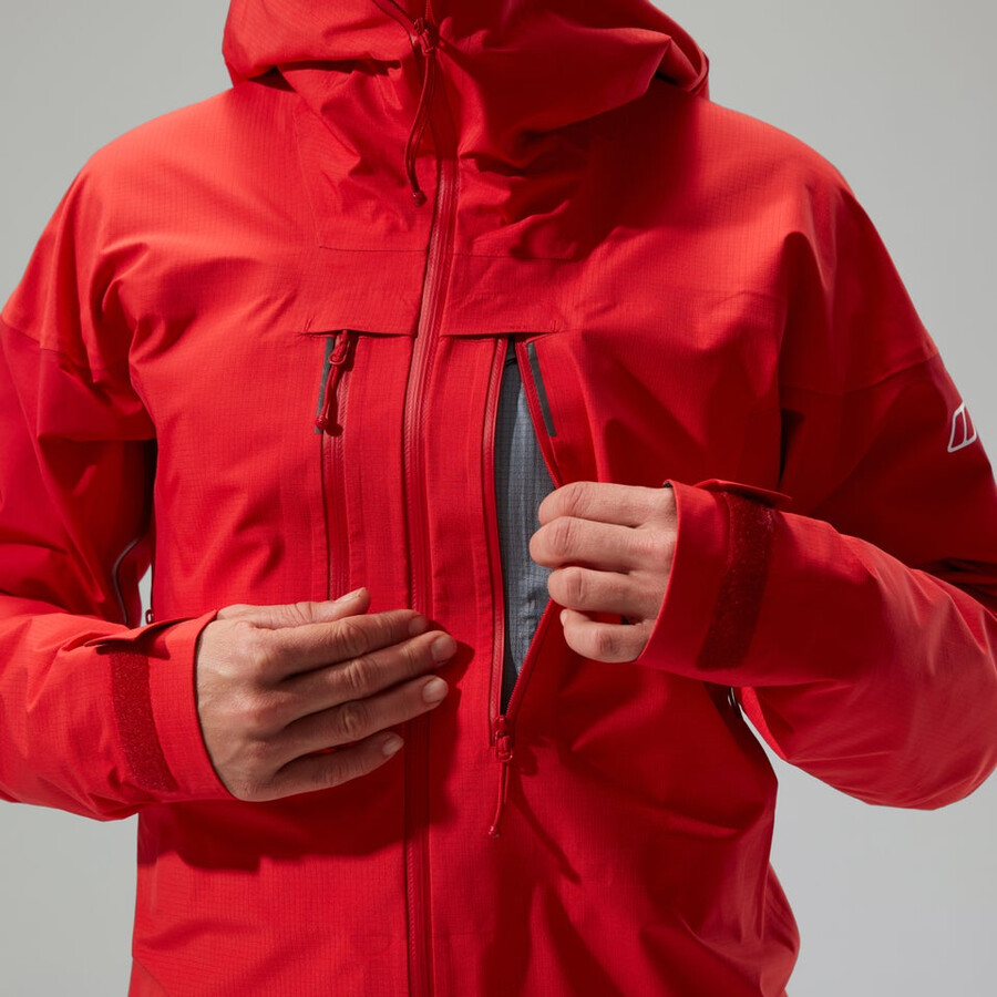 women s mtn guide alpine pro gore-tex jacke - rot berghaus