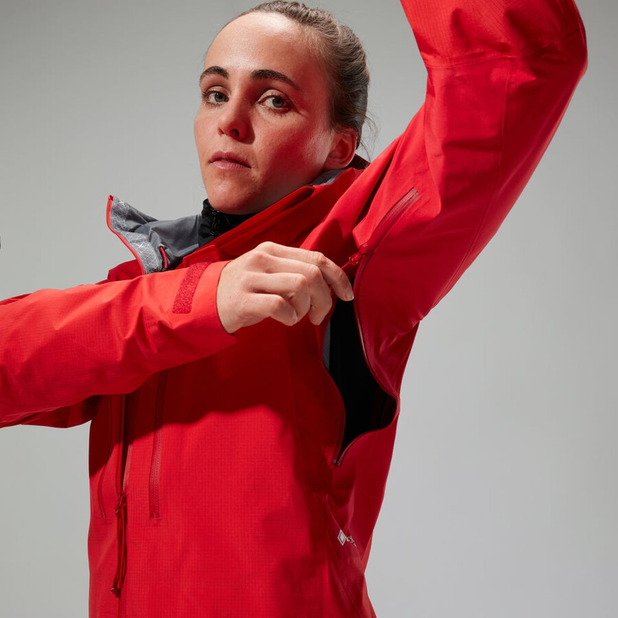 women s mtn guide alpine pro gore-tex jacke - rot berghaus