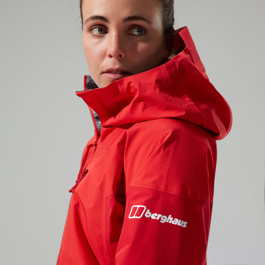 women s mtn guide alpine pro gore-tex jacke - rot berghaus
