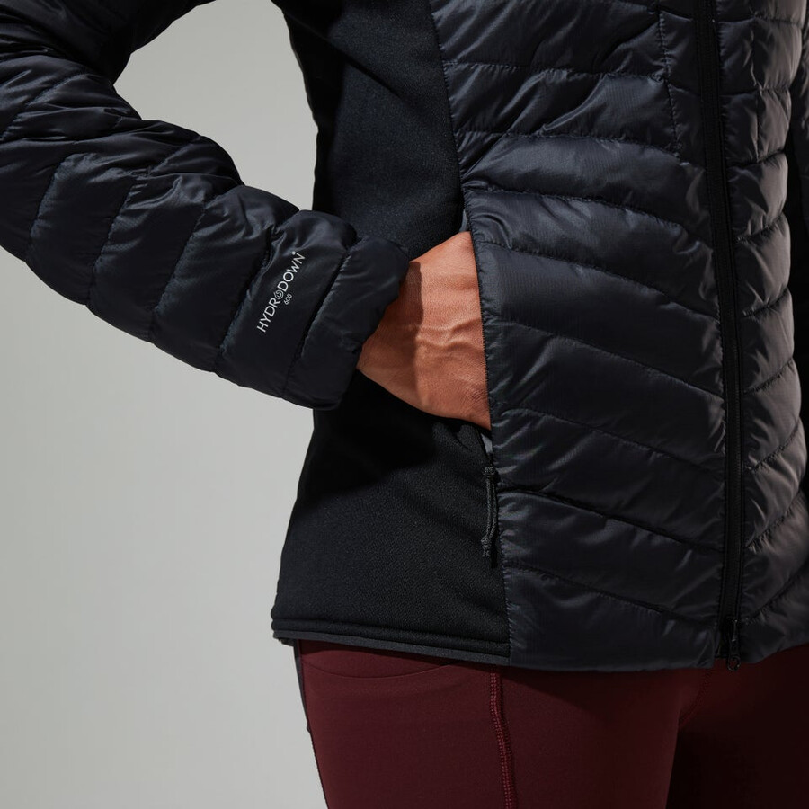 women s tephra 2.0 hooded insulated jacke schwarz berghaus