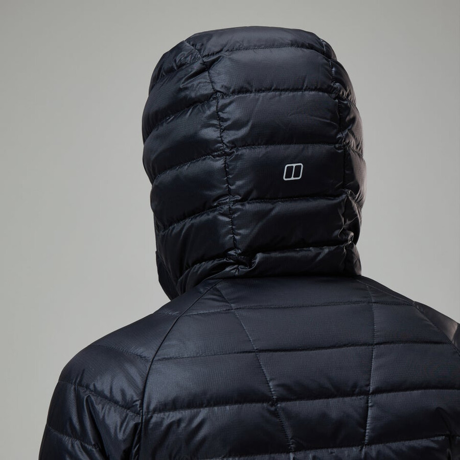 women s tephra 2.0 hooded insulated jacke schwarz berghaus
