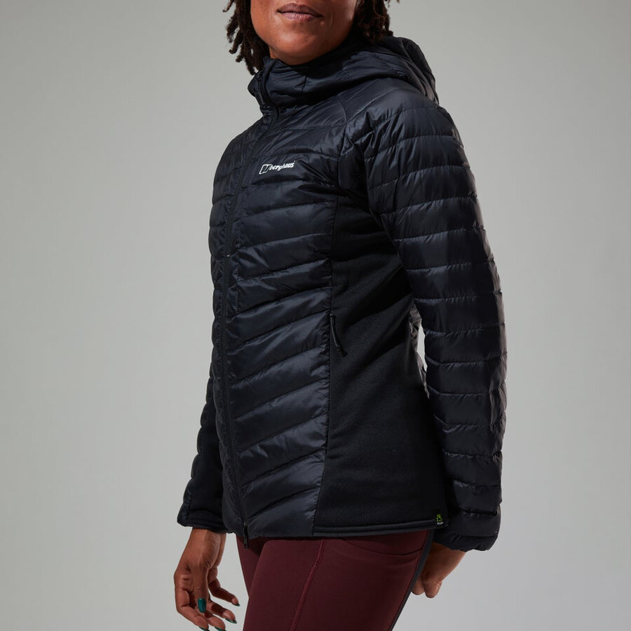 women s tephra 2.0 hooded insulated jacke schwarz berghaus