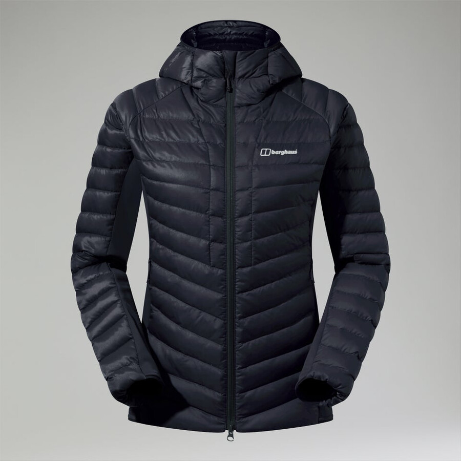 women s tephra 2.0 hooded insulated jacke schwarz berghaus