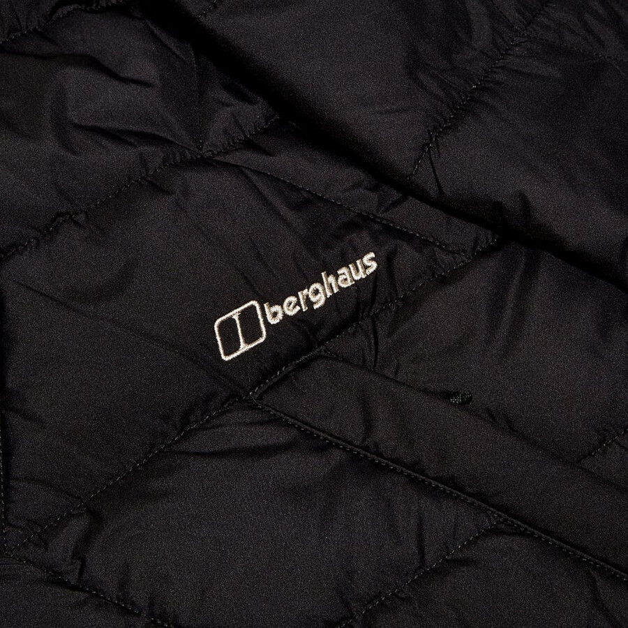 frauen netherdene gesteppte wattierte jacke - schwarz berghaus