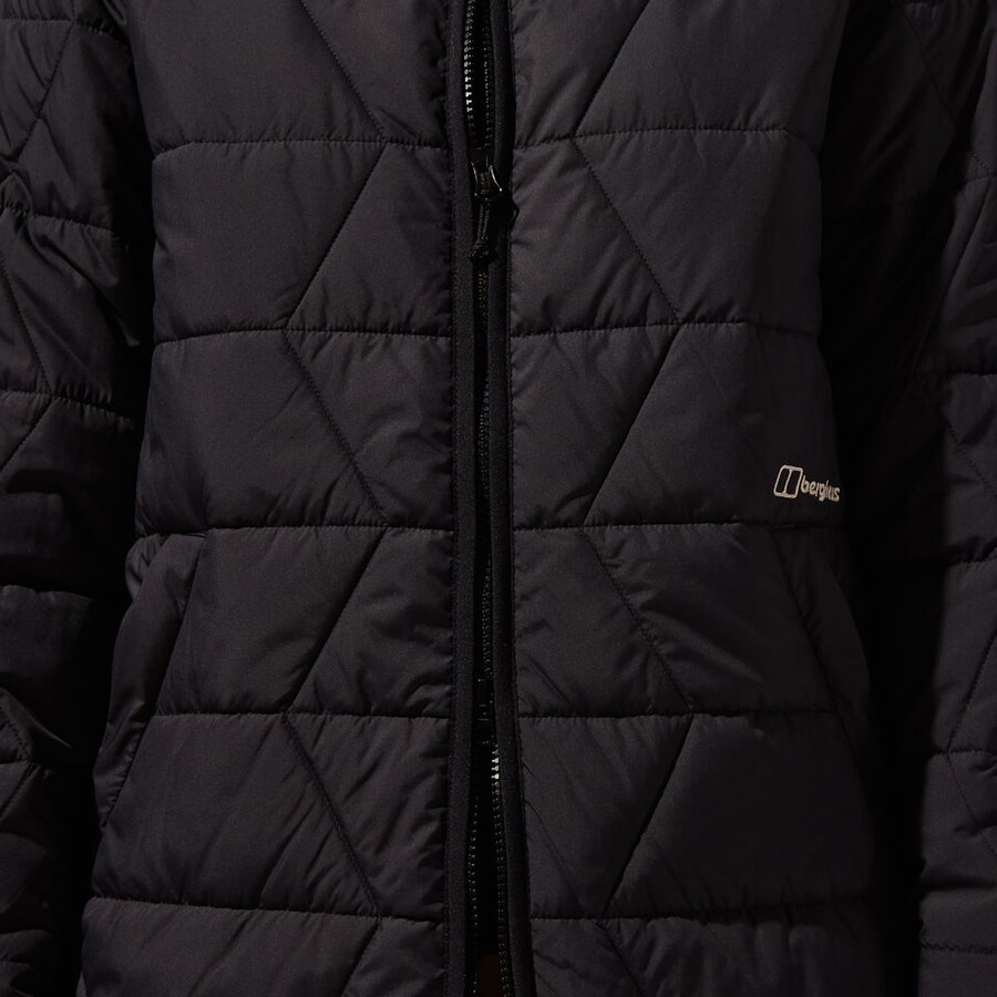 frauen netherdene gesteppte wattierte jacke - schwarz berghaus