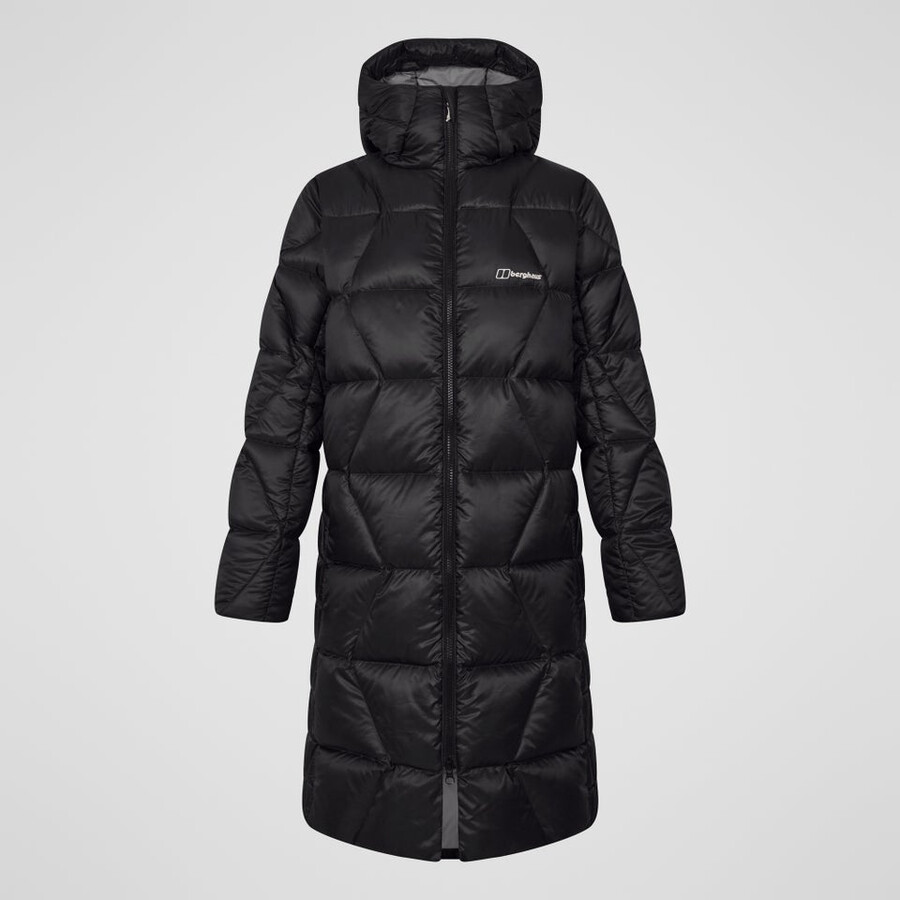 frauen explorer lange unten jacke - schwarz berghaus