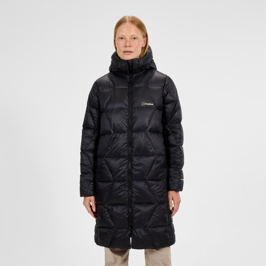 frauen explorer lange unten jacke - schwarz berghaus