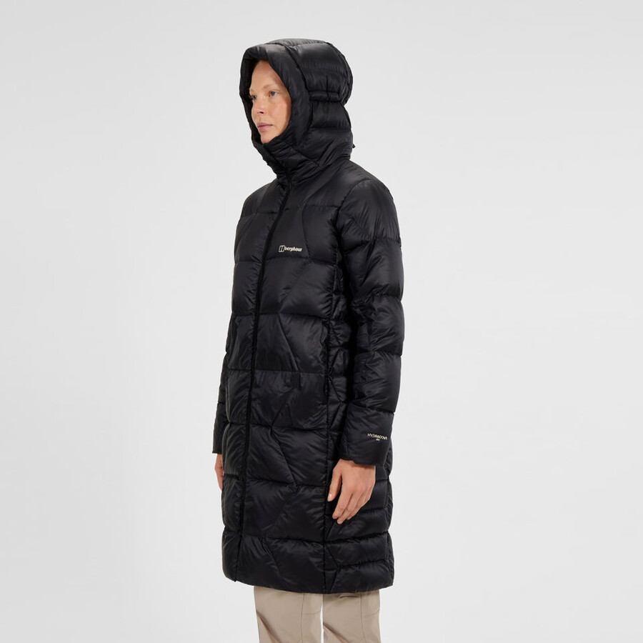 frauen explorer lange unten jacke - schwarz berghaus