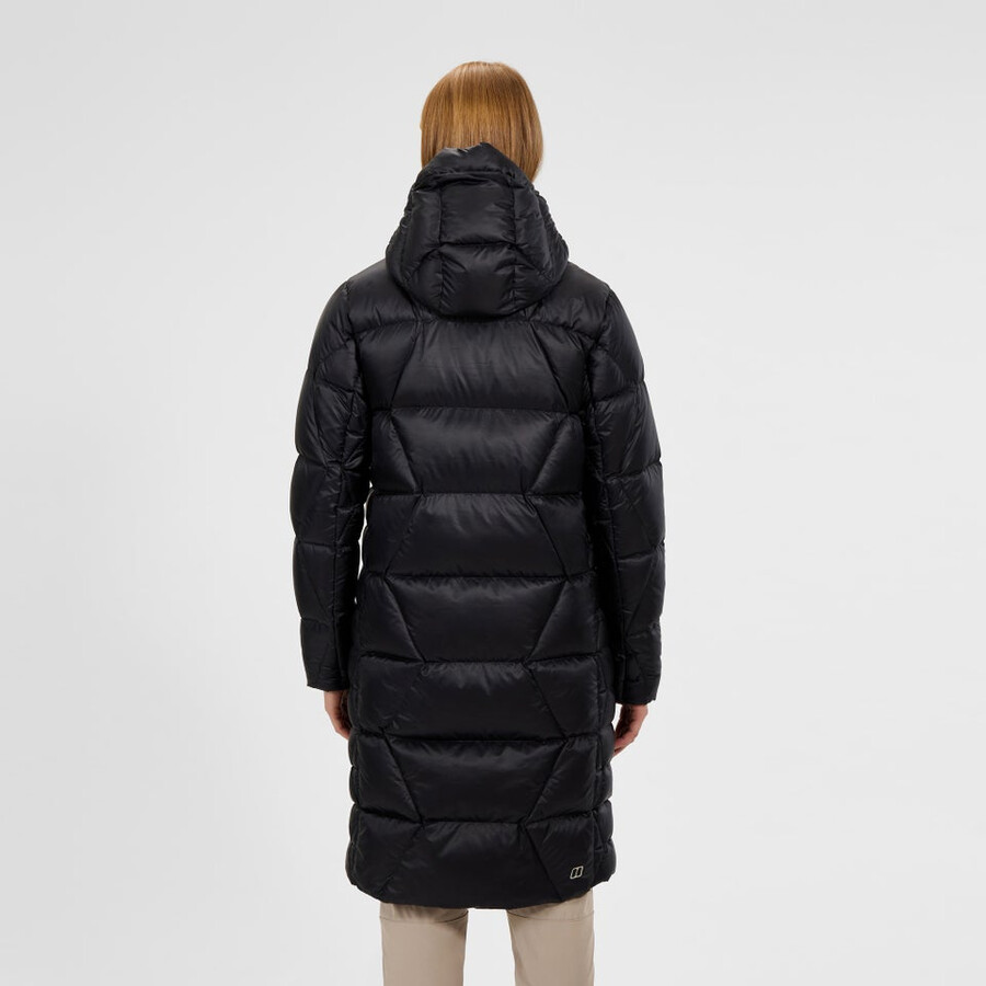 frauen explorer lange unten jacke - schwarz berghaus
