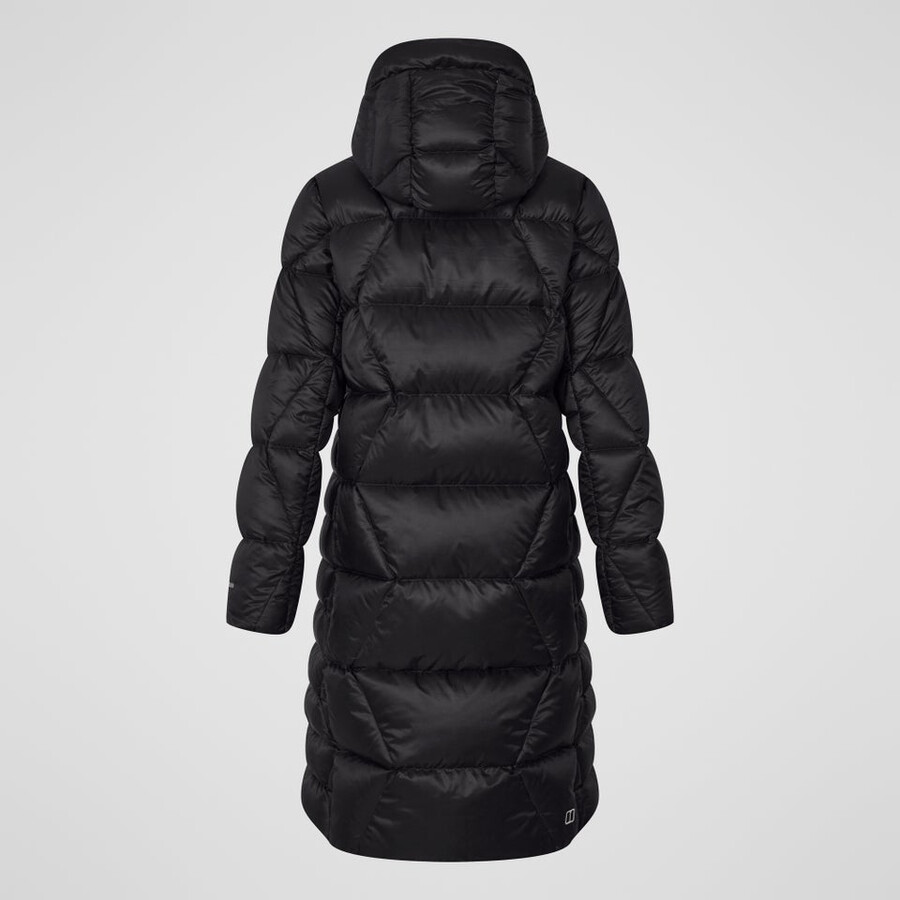 frauen explorer lange unten jacke - schwarz berghaus