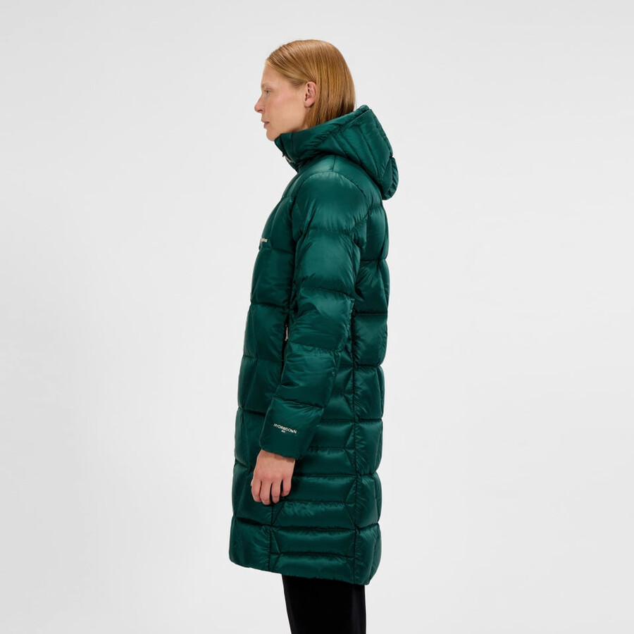 frauen explorer lange unten jacke - grün berghaus
