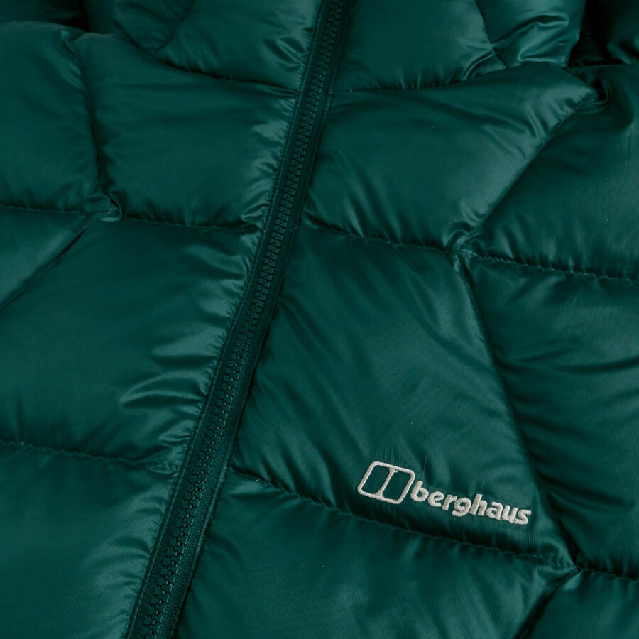 frauen explorer lange unten jacke - grün berghaus