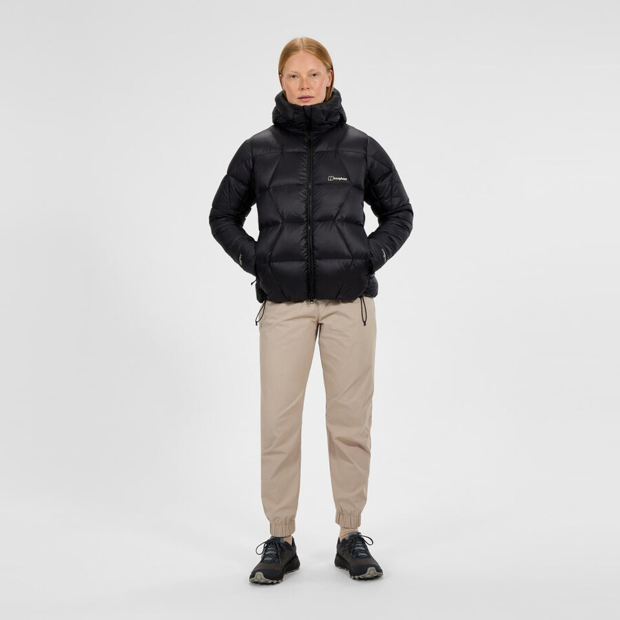 frauen explorer down jacket - black die berghaus