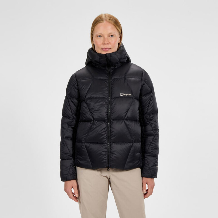 frauen explorer down jacket - black die berghaus